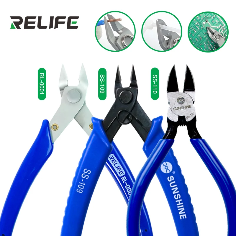 RELIFE RL-0001 Cutting Pliers/SS-109 Diagonal Pliers/SS-110 Industrial Grade Pliers/Suitable for Any Tool Repair