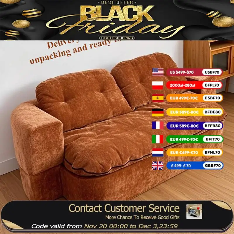 

Armrest European Living Room Sofas Brown Filler Recliner Compressed Sofa Bed Vacuum Package Divano Moderno Home Furniture