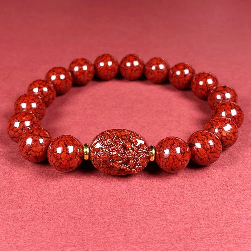 

Crystal Cinnabar Bracelet, Women's Patron Saint Jewelry, Fashion Jewelry, Gifts for Friends