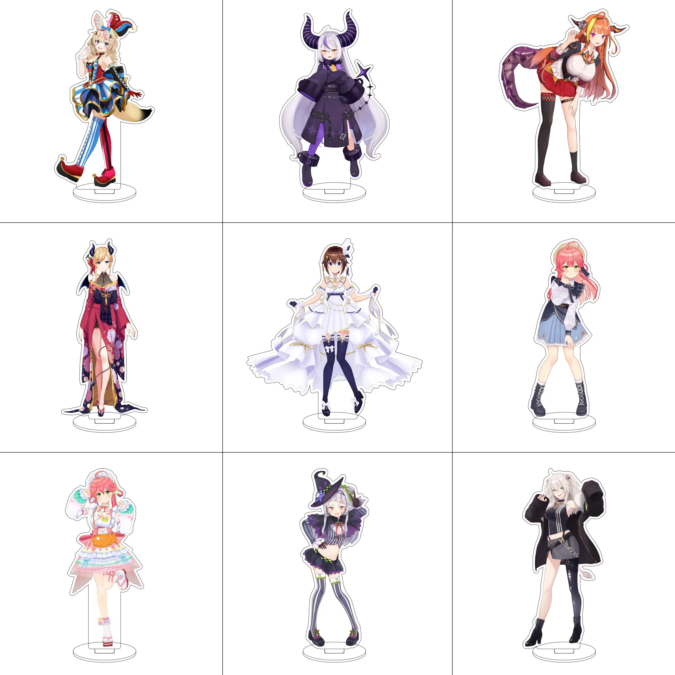 Anime Hololive YouTuber soporte acrílico adornos Akai Haato Hoshimati Suisei Robocosan Tokino Sora figura soporte regalos de Halloween