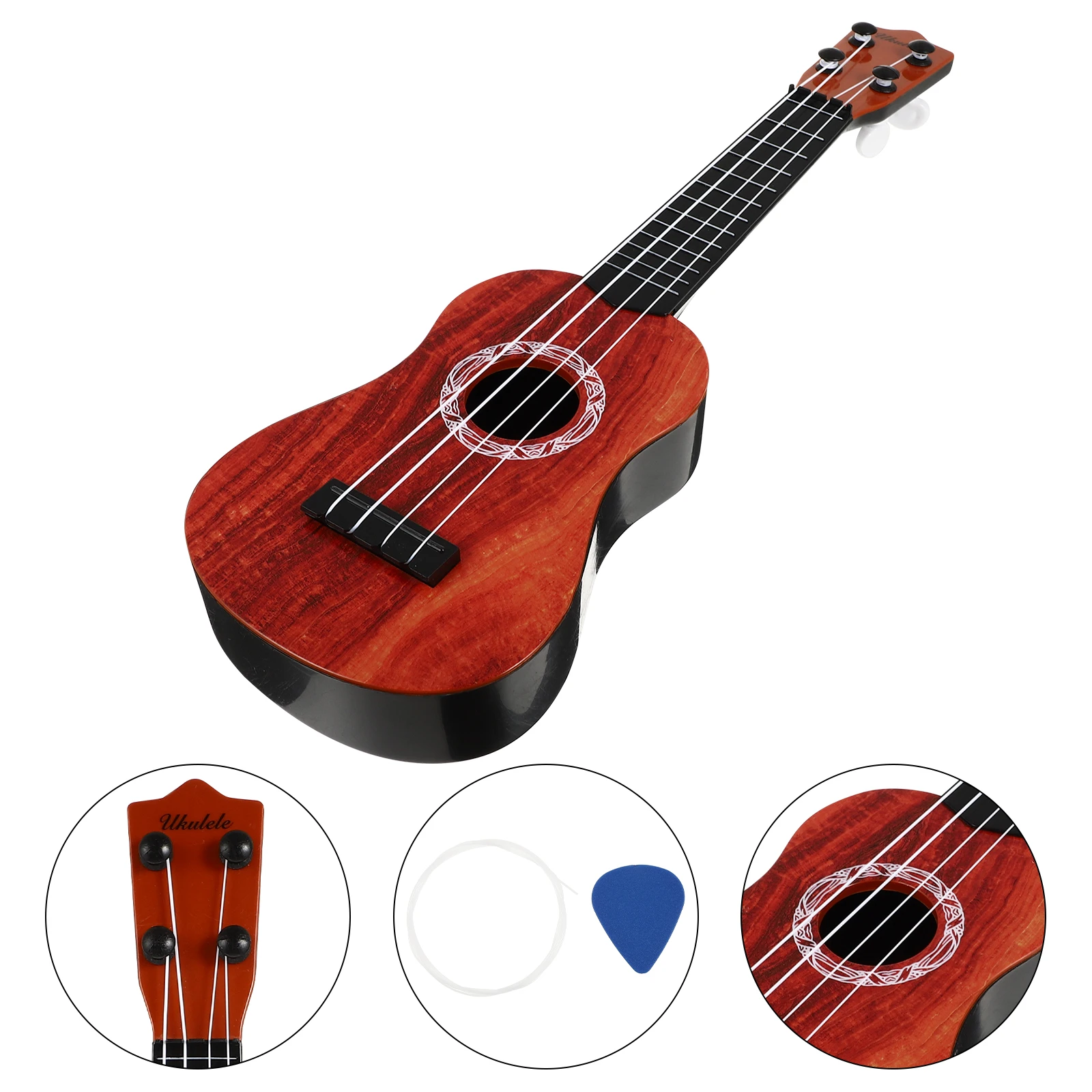 Crianças instrumento musical brinquedo mini ukulele para crianças portátil guitarra de plástico brinquedo divertido presente educativo para o festival