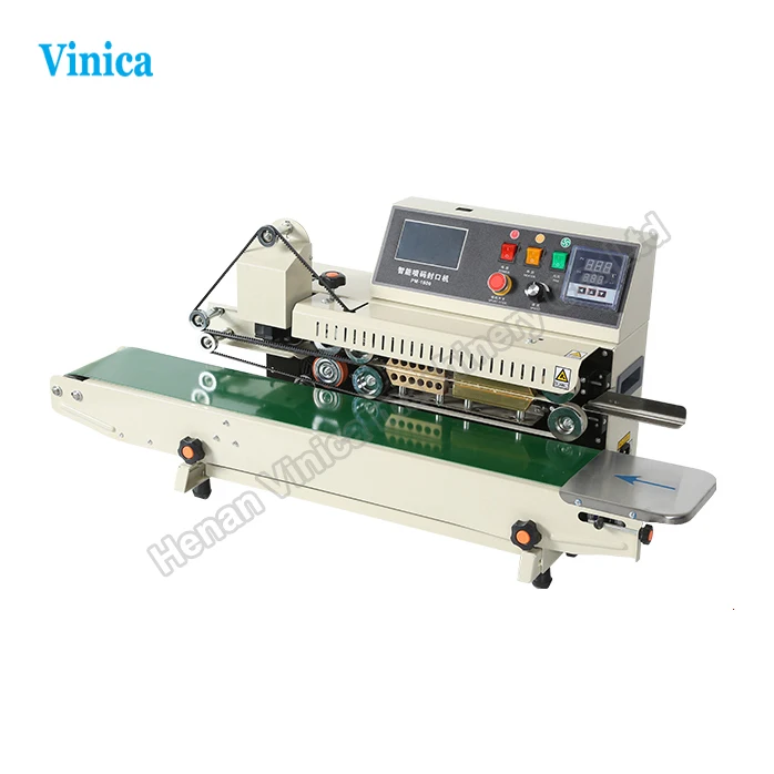 VNC-PM1800 Plastic Bag Sealing Machine with Expiry Date Inkjet Printing