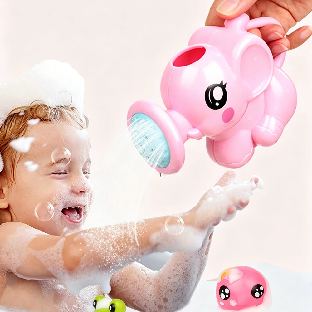 Baby Bathing Playing in The Water Elephant Toy Swimming Bathroom Showerhead Toy Hair Washing Tool