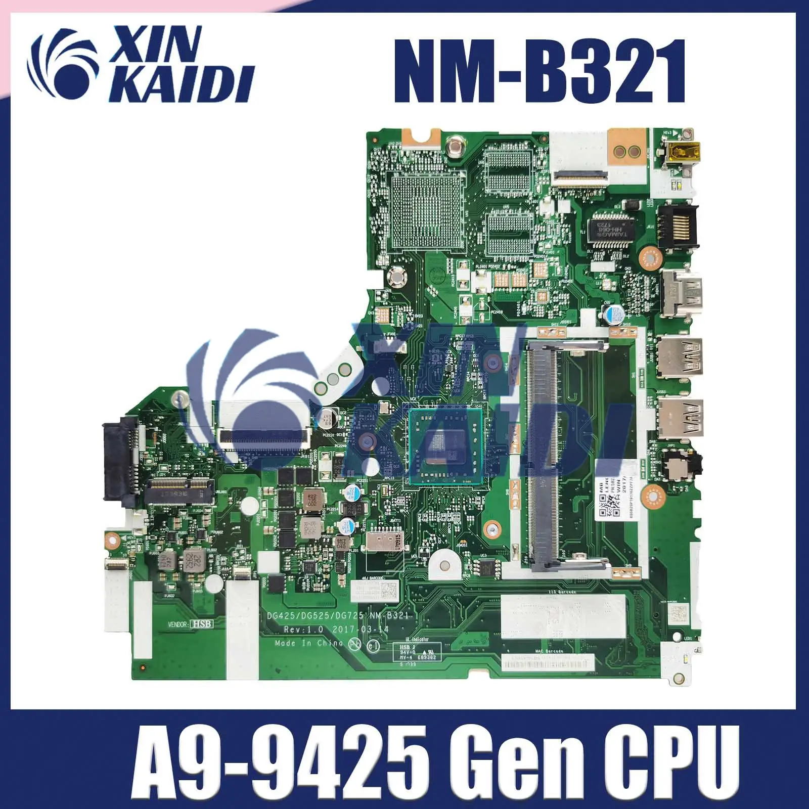 

NM-B321 Mainboard For Lenovo 320-15AST 330-15AST 320-17AST Laptop Motherboard With AMD A9-9425 CPU DDR4