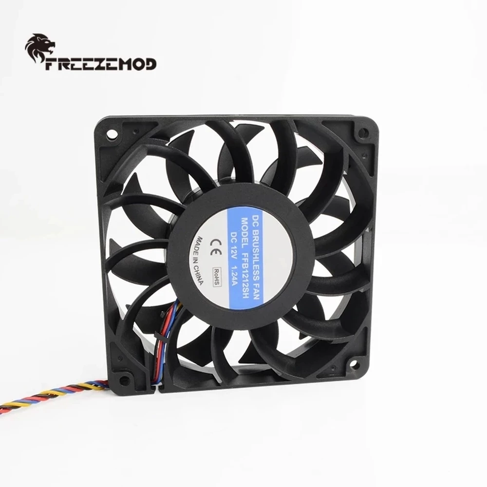 120mm Large Air Volume PC Case Fan 12V Voltage 1.24A Double Ball Bearing 3700RPM PMW Temperature Control 12cm Cooling Fan