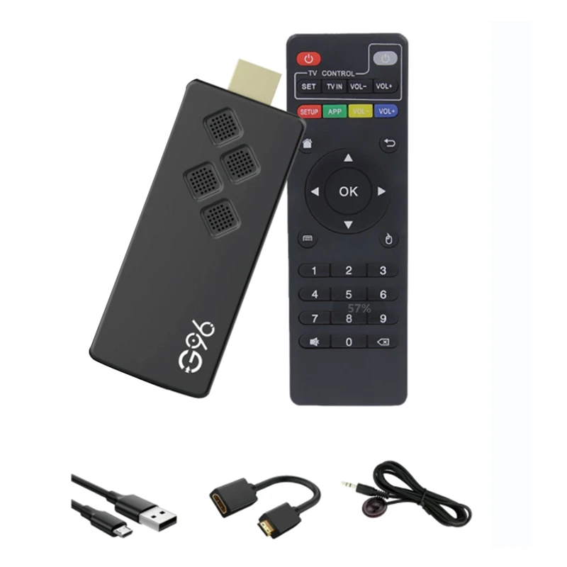 Para G96 TV Stick Dongle 2GB + 8GB Android 10 Smart TV Box 2,4G y 5G WIFI Bluetooth decodificador reproductor multimedia duradero negro