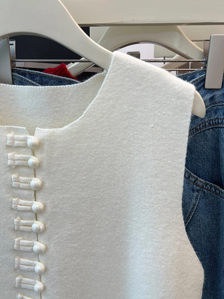 Comfortable Soft Camere Knitted Sweater  Color Svel Women's Vest Faionable Simple Versatile oulder Bared Vest