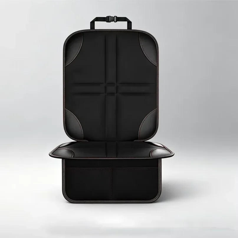 Protector  asiento  coche, alfombrilla antiarañazos con 2 bolsillos  malla, funda  asiento impermeable y antislizante