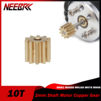 1/5/10pcs M0.6 2mm Motor Copper Gear Metal Pinion 10T for 1/12 MN98 MN82 MN99S MN168 MN78 RC Crawler Car 2322 Brushless Upgrade