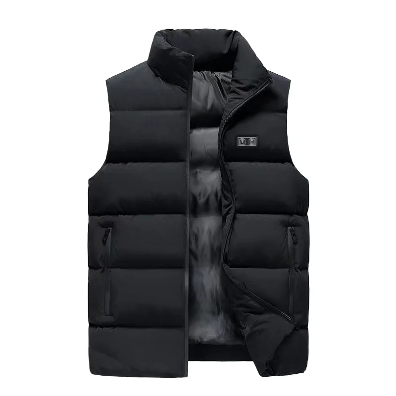 Gilet riscaldante intelligente Gilet elettrico Giacca in cotone Riscaldamento USB Abbigliamento invernale per riscaldare Piumini da uomo