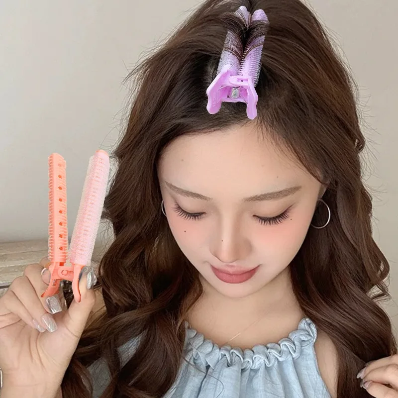 4/8pcs Lazy Hair Rollers Pins DIY Magic Home Hairdressing Fluffy Hair Clip Bangs No Damage Bang Top Curling Barrel Styling Tool