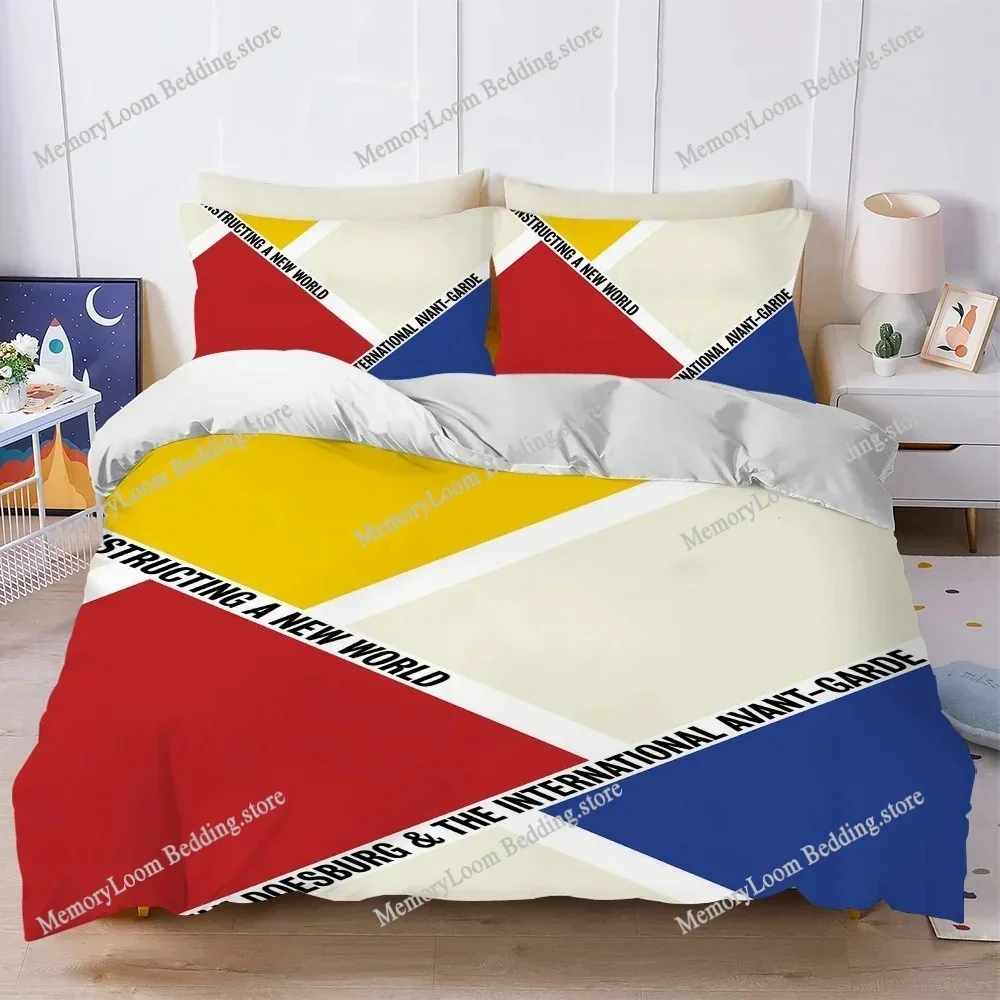 

Theo van D-Doesburg Duvet Cover Set Home Style Bedding Soft Laundry Cotton Bed Student Dormitory Gift Home Textileextile029