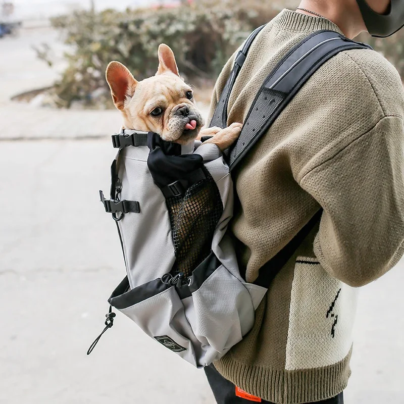 Imagem -02 - Transportadora de Cães de Estimação ao ar Livre Respirável Mochila de Viagem Bolsa de Ombro Ventilação Bicicleta Motocicleta