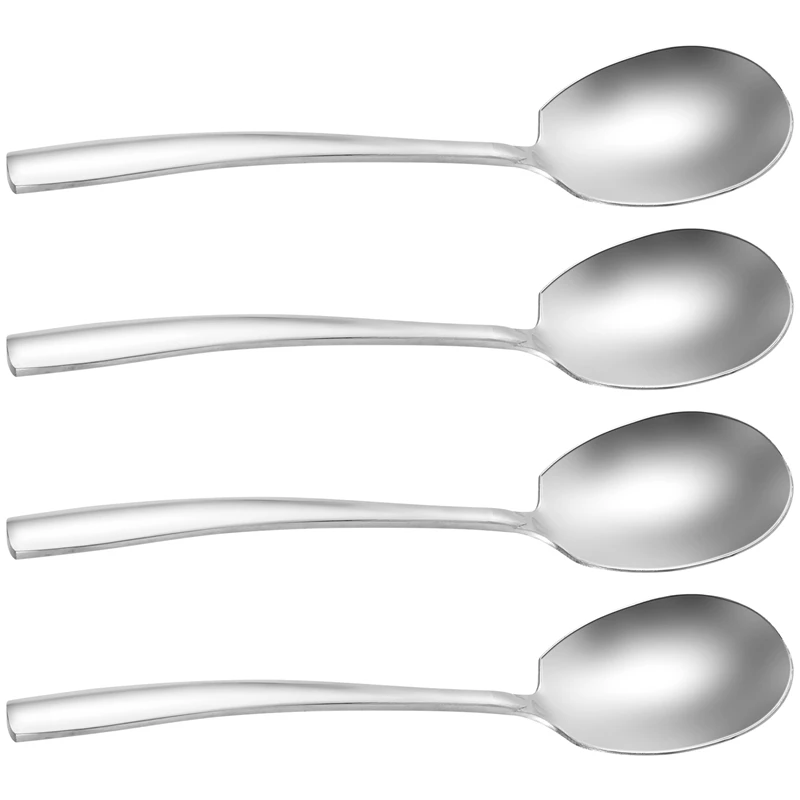 

Large Serving Spoon,Set Of 4 Stainless Steel Large Serving Spoon,Mirror Finish For Elegant Buffet Banquet Party Holiday