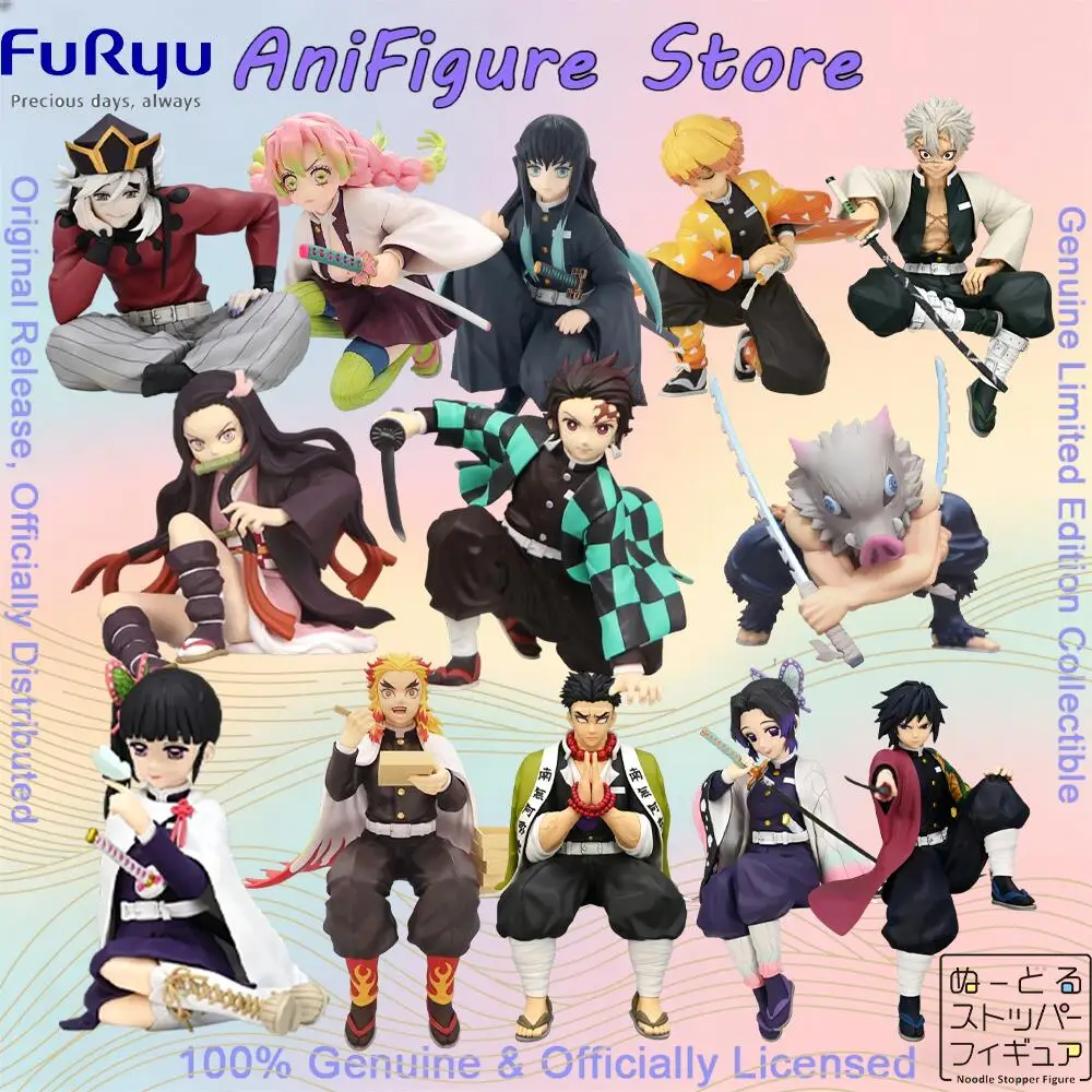 Original auf Lager: FuRyu Noodle Stopper Demon Slayer Tanjiro Nezuko Zenitsu Inosuke Giyuu Shinobu Muichiro Anime-Figur in Originalverpackung