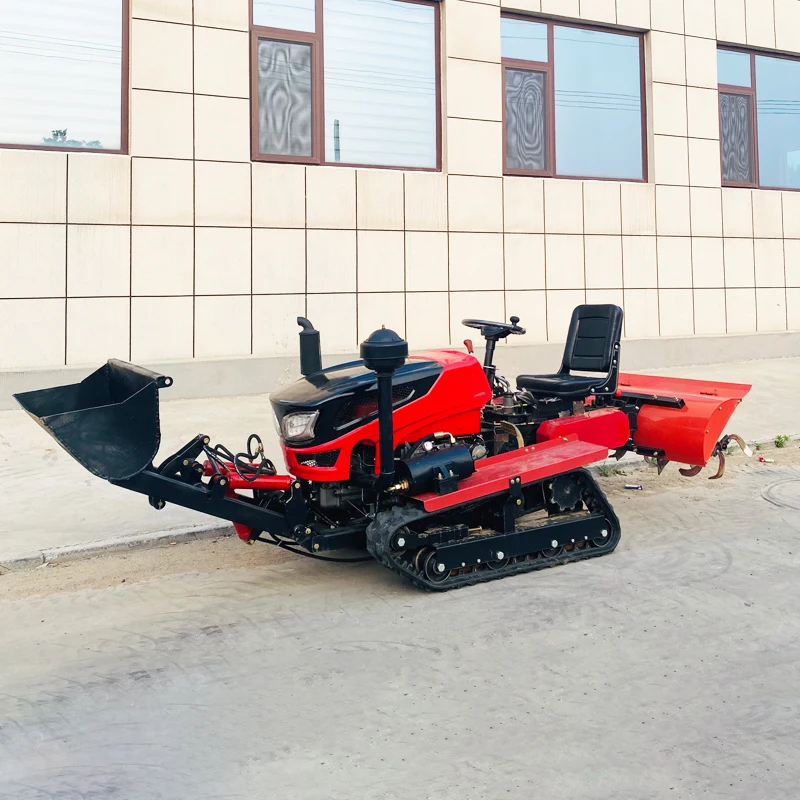 

Customized Ride-On Small Rotary Tiller, Crawler Rotary Tiller with Excavator Bucket Attachment for Agricultural Plowing Machine