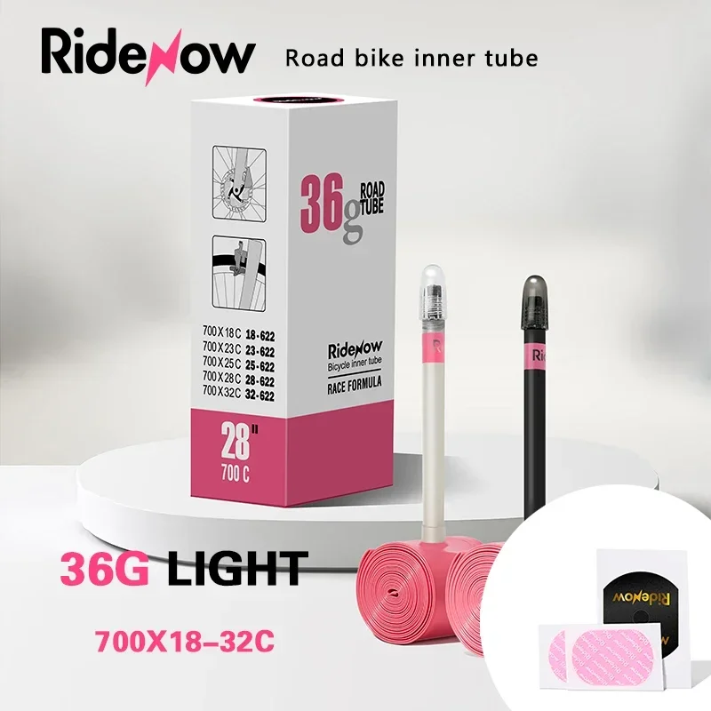 RideNow Ultralight Bike Inner Tube Black valve 700c Road Bicycle TPU Inner Tube French Valve Bike inner Tubes Bike Parts