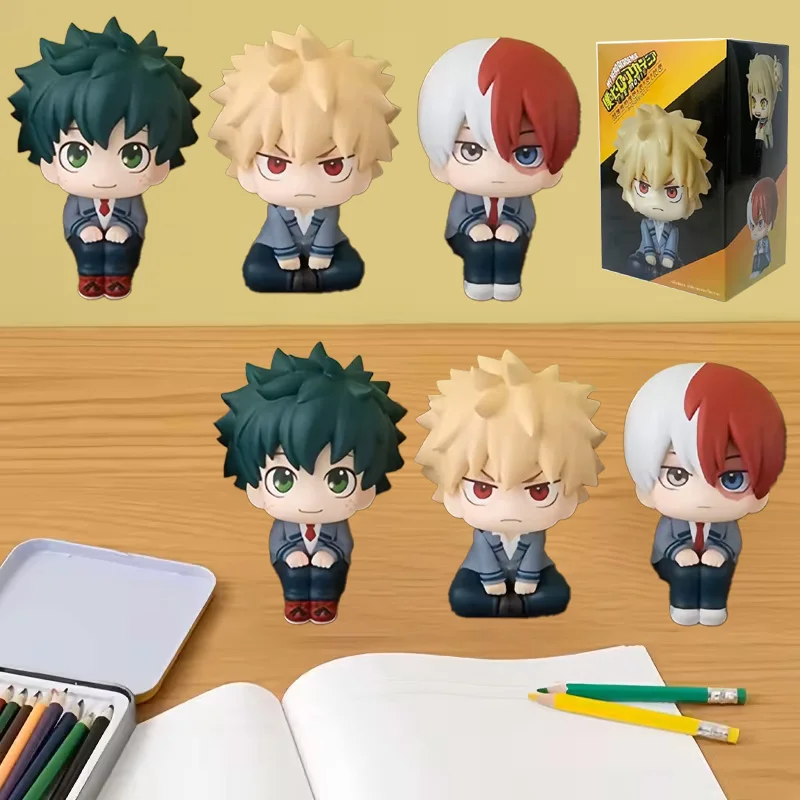 9.5cm 애니메이션 피규어 PVC Q 버전 바쿠고 카츠키 미도리야 이즈쿠 액션 피규어 애니메이션 선물 컬렉션 시리즈 모델