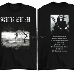 Camiseta Vintage de Burzum Aske, camisa de Metal negro, estilo Vtg de los años 90