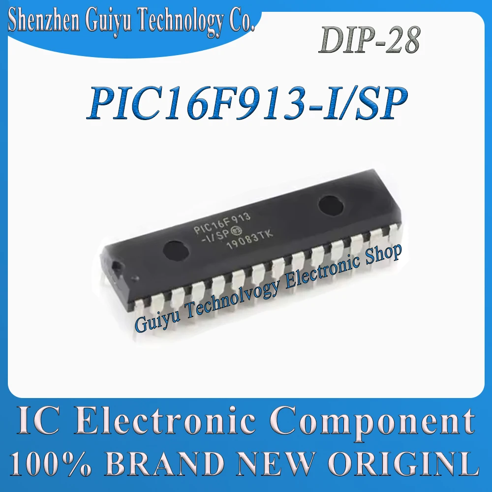 

PIC16F913-I/SP PIC16F913-I PIC16F913 PIC16F DIP-28 IC Chip