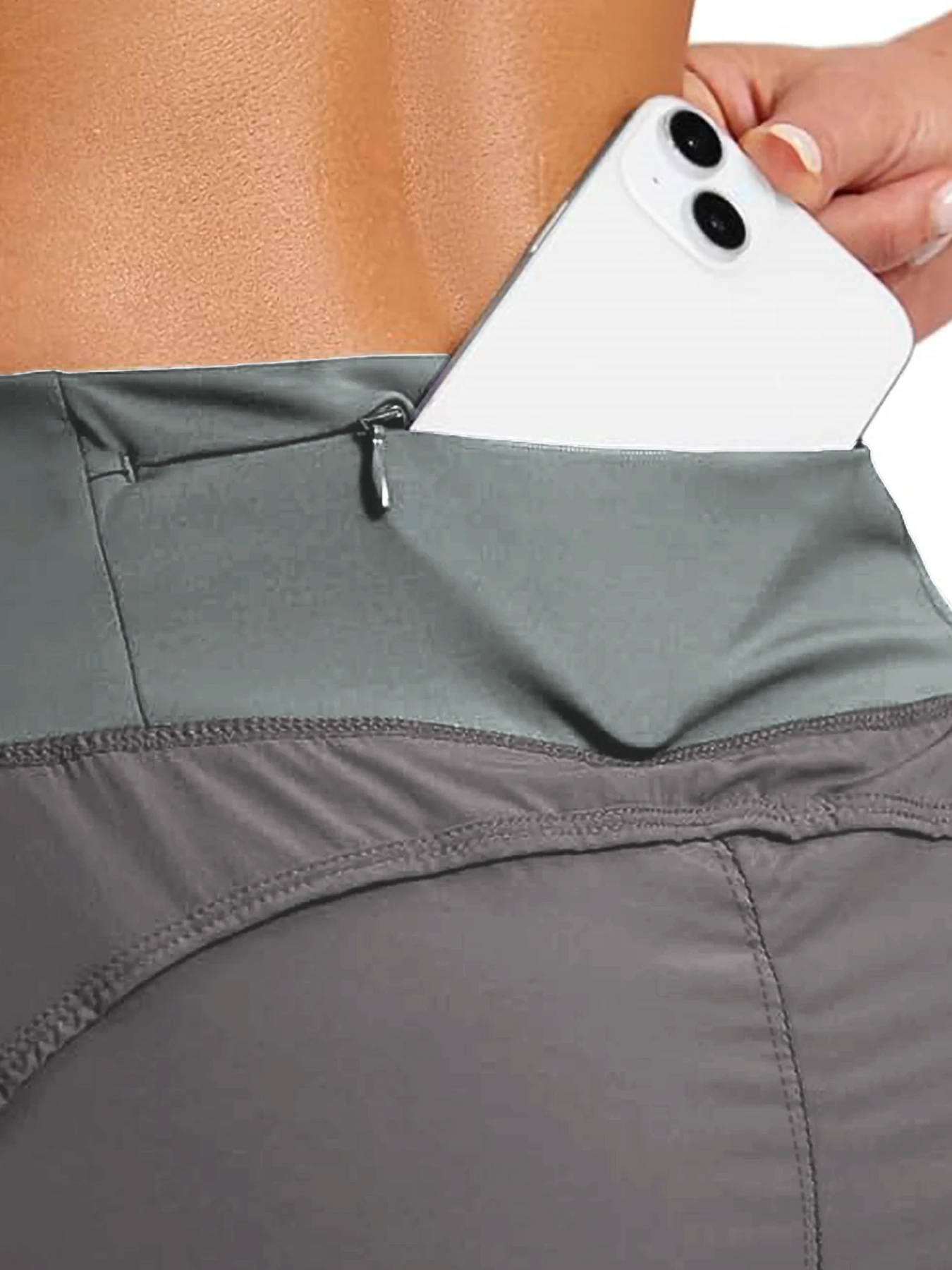 Women's Running Shorts with Stretch Lining 3" Women's Fitness Training Shorts with Cell Phone Pocket