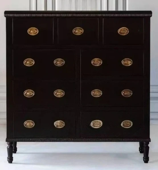 

French retro solid wood home simple locker American bedroom designer high-end fashion