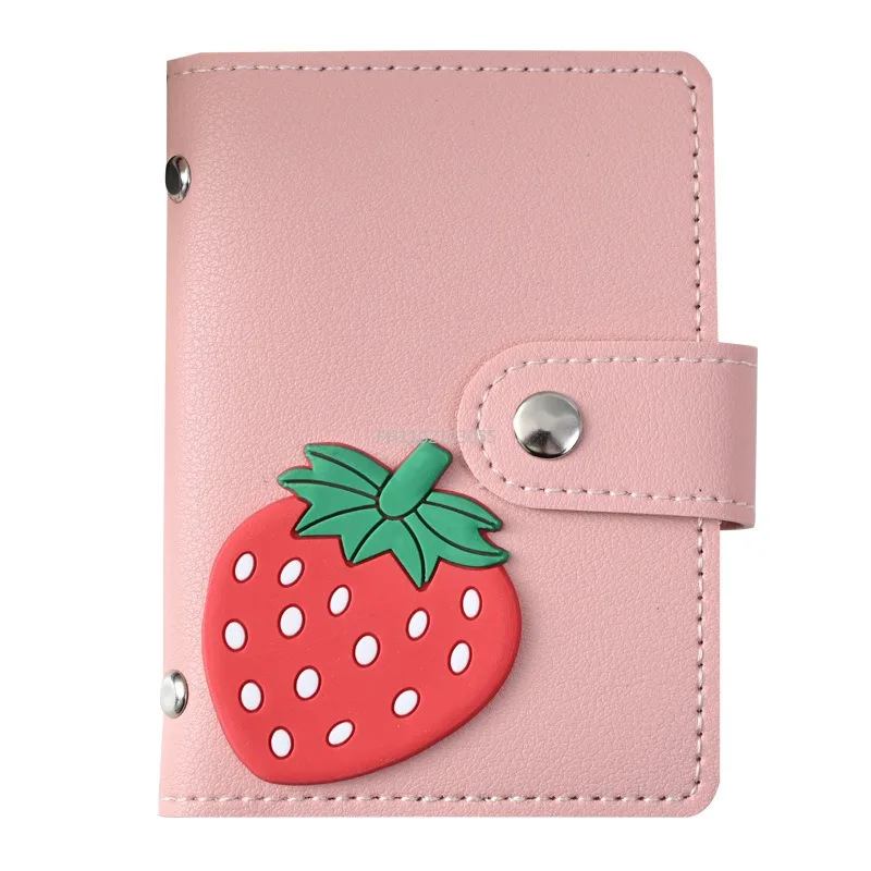 26-gniazdo na karty Cute Cartoon Girls PU Leather Card Holder Bank Credit Card Pocket Women Travel Bus Pass Wallet Case