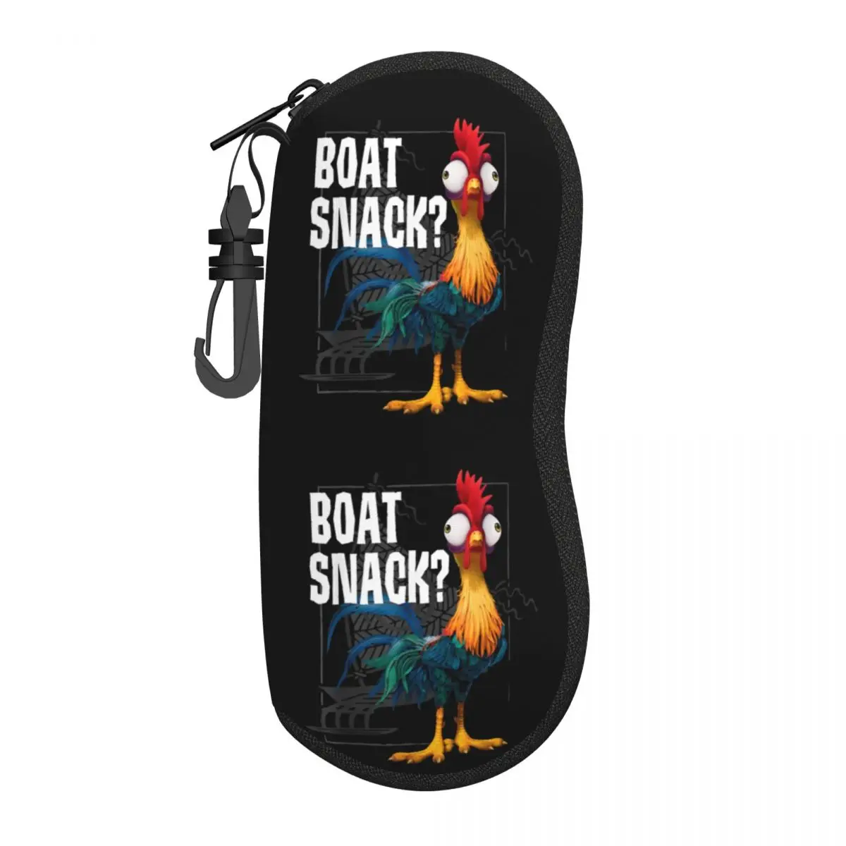 Moana Hei Hei Boat Snack Vintage Glasses Case Men Women Protective Zipper Sunglasses Storage Box Anti-Pressure Sunglasses Box