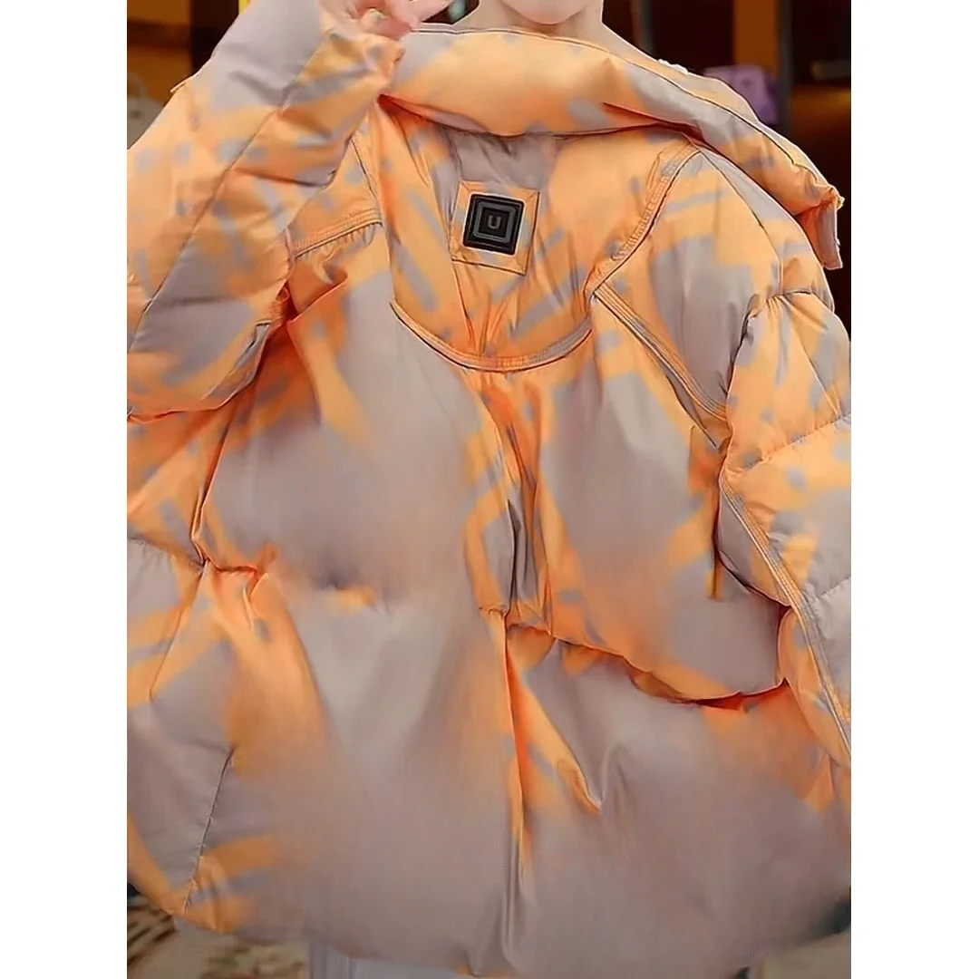 

Новинка! Женская утепленная хлопковая куртка в корейском стиле, свободного кроя, повседневная, модная, теплая верхняя одежда на зиму.