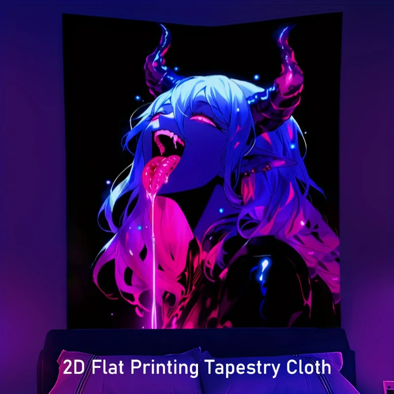 Tapiz Cyberpunk Minotaur, tapiz de decoración moderno para fiestas, tapiz de estilo nicho y personalizado, decoración del hogar