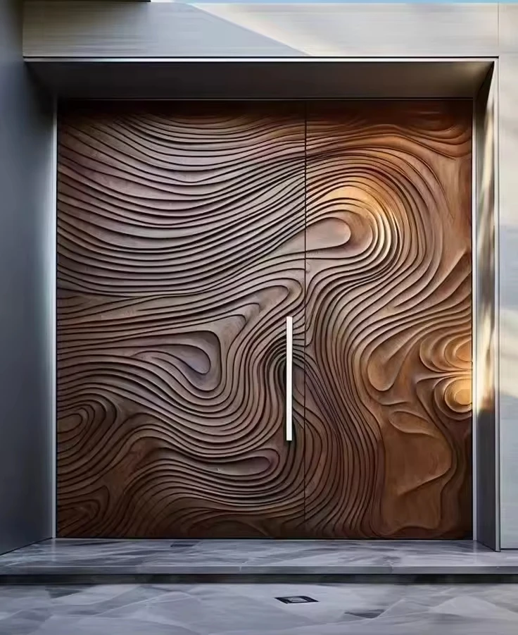 3D Geometric Modern Embossed Wall Panel Glow Effect Graphic Design Moisture Proof Easy Install Restaurant Hotel Lobby Decor Wall