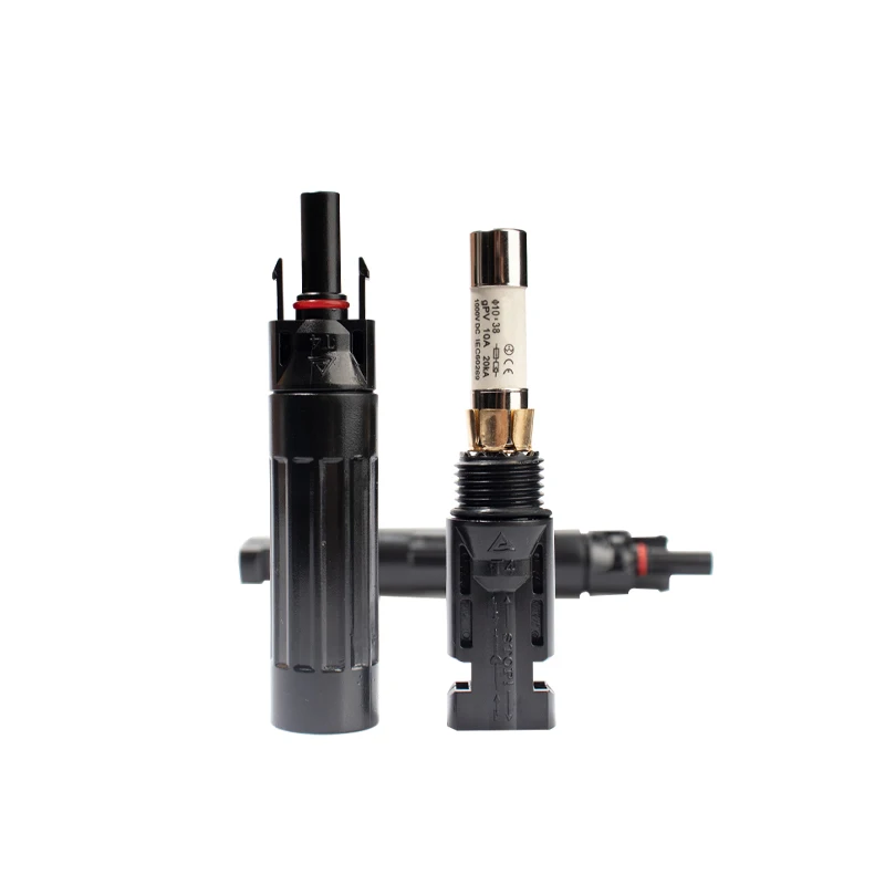 10PCS 2024 New IP67 Waterproof 1000V 1500V DC Pins Inline Fuse Holder Solar Fuse Connector