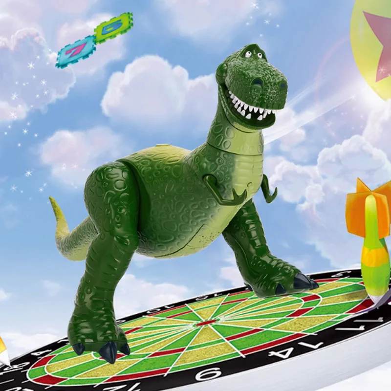 Disney original toy story rex boneca de pelúcia 230mm anime figuras de ação brinquedos para meninos presente natal modelo colecionável ornamentos