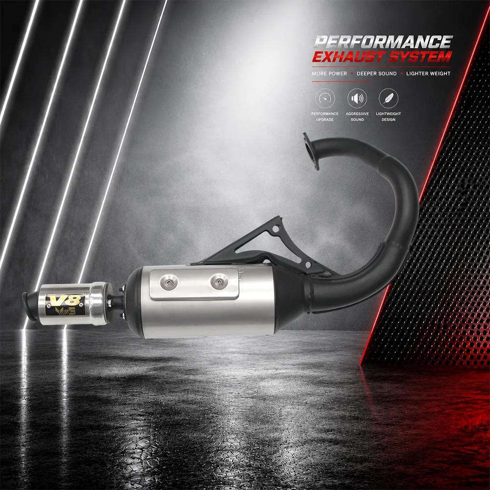 Modified Scooter Exhaust System Muffler Pipe For Yamaha JOG 50 JOG90 BWS100 For Honda DIO50 AF18 AF24 ZX50 AF35 60CC-90CC