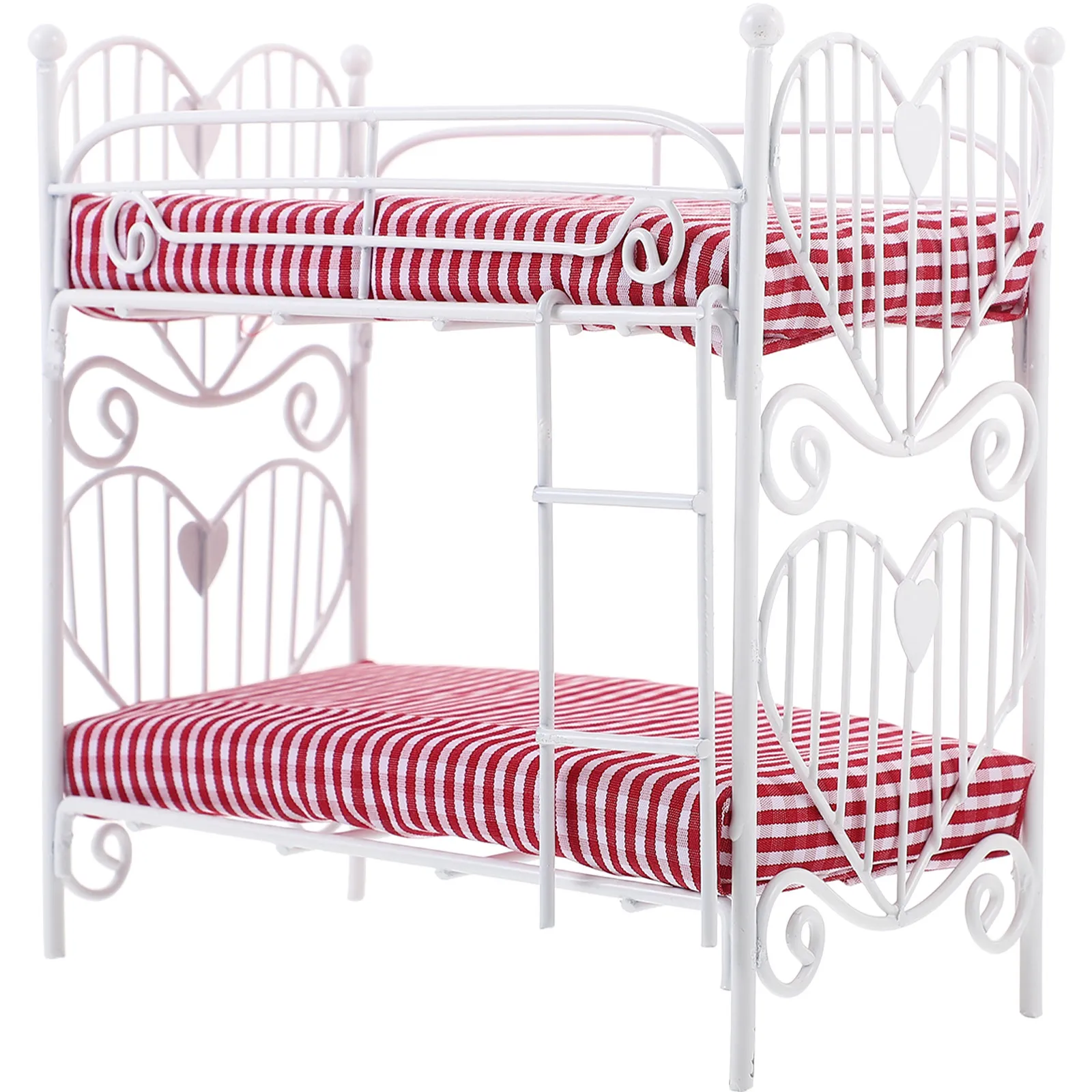 

Миниатюрная двухъярусная кровать в масштабе 1:12, металлическая конструкция, высокая детализация, для диорамы спальни, оформления интерьеров, демонстрации миниатюрных домиков, мебель для миниатюрных домов