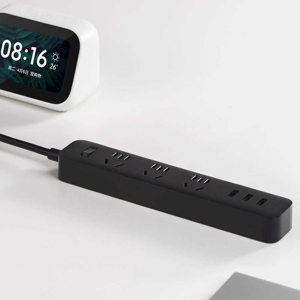 Original Xiaomi Power Strip 3 USB Extension Socket Plug Multifunctional Fast Charging Power Strip 2A 250V 2500W Plug Patch Board