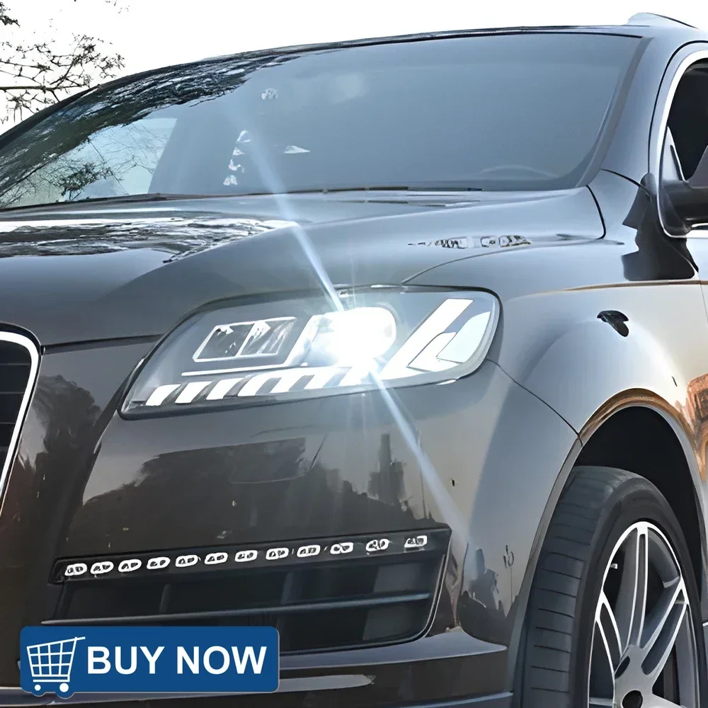 

Автоматические фары в сборе для Audi Q7 2006-2015, светодиодные передние лампы автомобиля, обновление, высококачественные динамические линзы проектора, аксессуары для инструментов