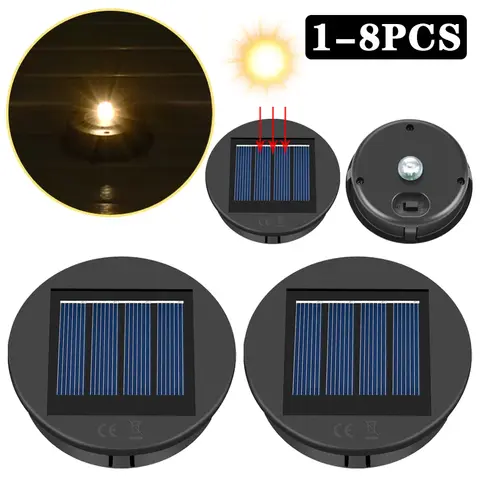 1-8PCS Solar Lantern Replacement Parts Outdoor Hollow Projection Lantern Electronic Accessories Suitable for Outdoor Hanging