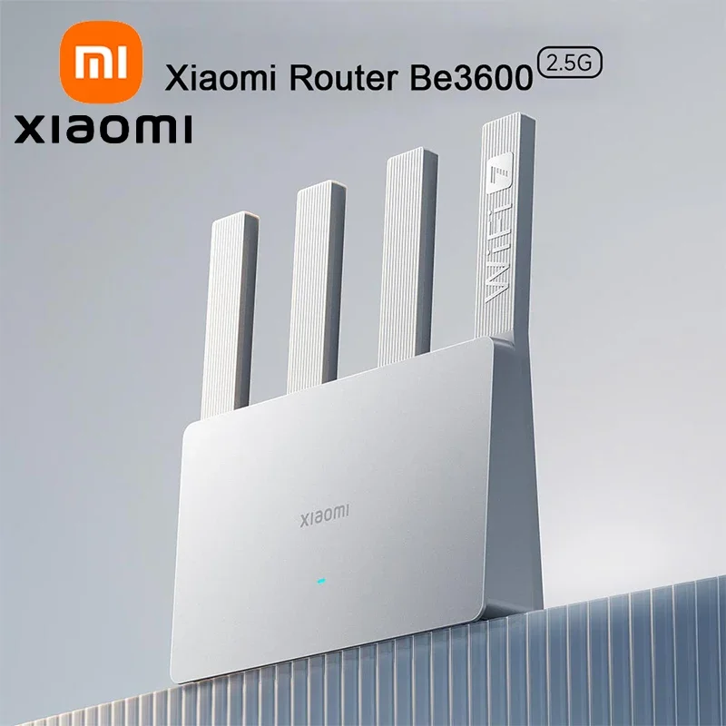 XIAOMI Router BE3600 2.5G，2.5G High - end Network Port WiFi 7，3570Mbps Dual WAN LAN VPN IPTV，Chinese Version With Adapter