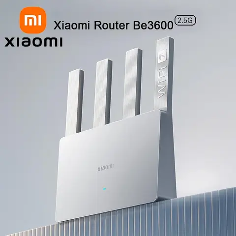 XIAOMI Router BE3600 2.5G，2.5G High - end Network Port WiFi 7，3570Mbps Dual WAN LAN VPN IPTV，Chinese Version With Adapter