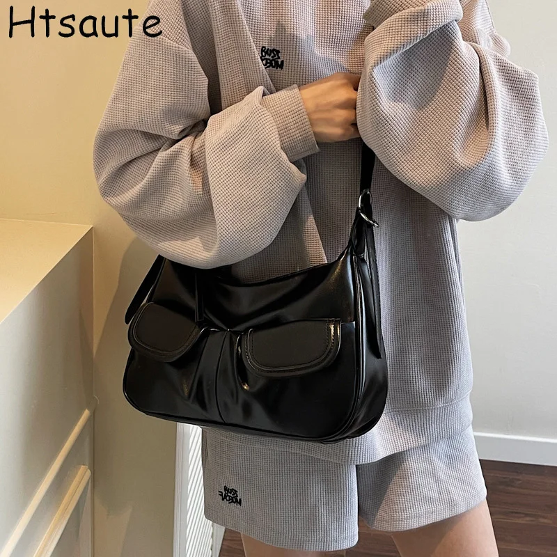 

High Quality PU Leather Shoulder Crossbody Bags for Women Luxury Handbags Ladies Bag Large Capacity Soft Tote Messenger Bag