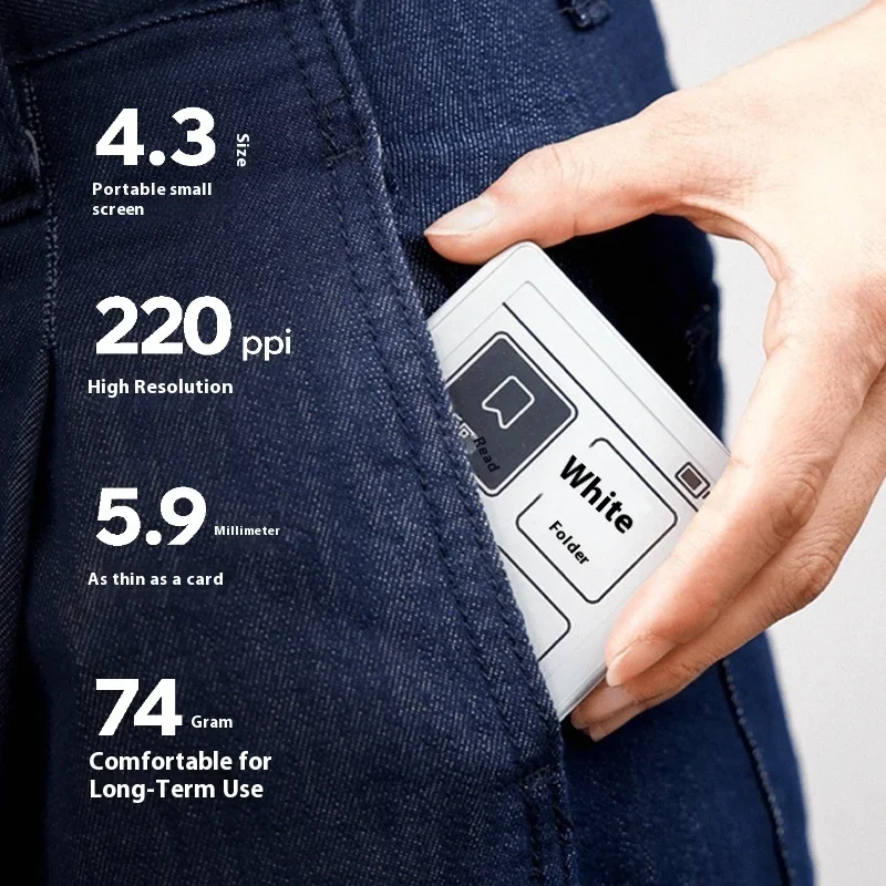 XTEINK X4 قارئ الكتب الإلكترونية المحمول شاشة 4.3 بوصة ضوء مغناطيسي رقيق حبر ورقي إلكتروني دقة 800x480 مجموعة كتب إلكترونية 220PPI