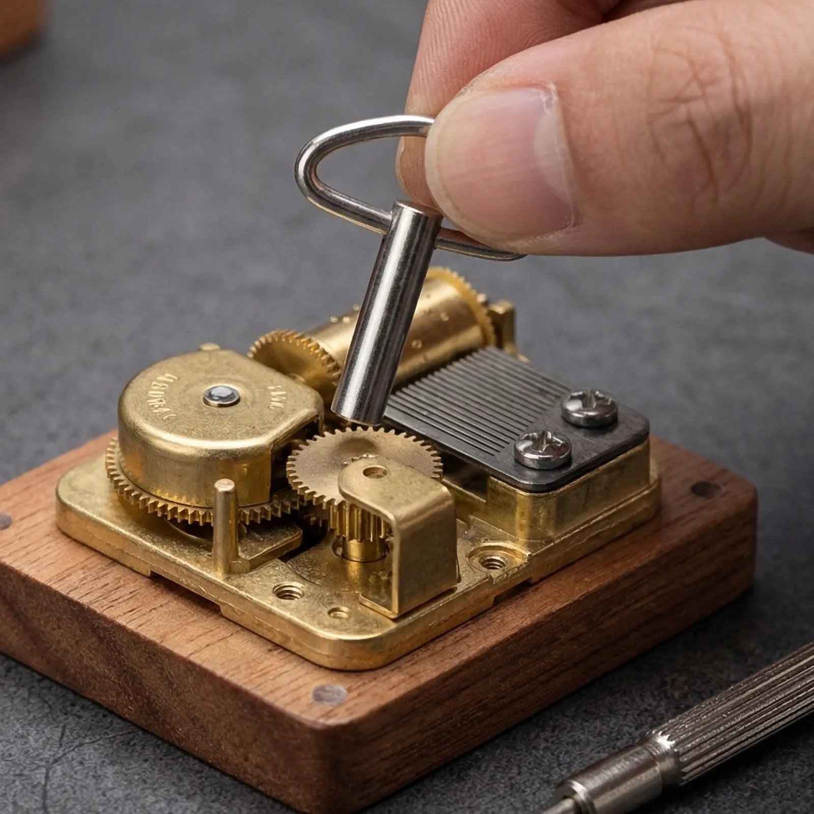 6Pcs Music Box Winding Key Replacement Metal T-Bar Crank for Clockwork Movement Repair Wind Up Mechanism DIY Music Box Parts Kit