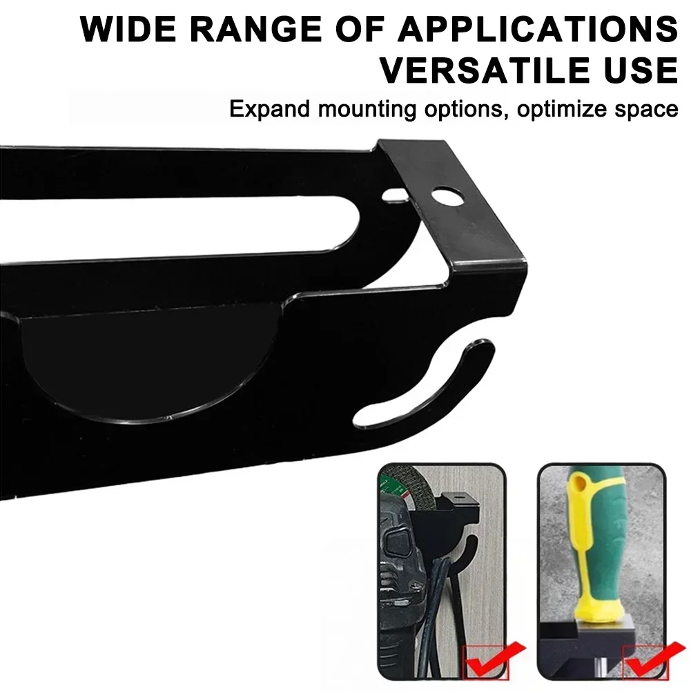 

Стеллаж для хранения угловой шлифовальной машины с двумя отделениями, настенный с крючками для хранения многофункциональных инструментов и оборудования