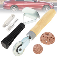 1Set 40mm Polishing Head Sphericity TungstenSteel Polishing Wheel Tire Repair Tools for Automobile Tire with Scraper/Wood Roller