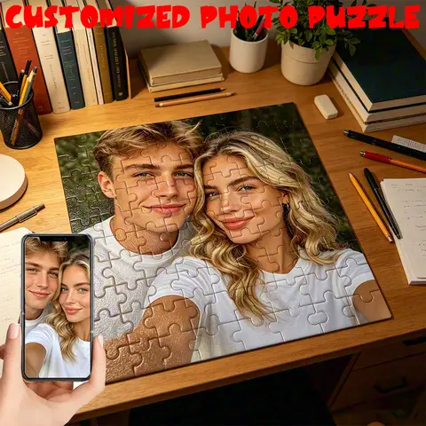 Custom Photo Puzzle,with Frame or Only puzzles,Personalized Picture Jigsaw for Family,DIY Gift Idea,Custom Memorial Puzzle