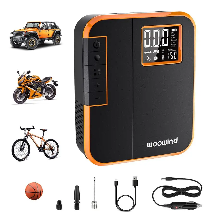 Tire Inflator Portable Air Compressor for Off Roading 150PSI Air Pump for Car Tires with Deflation Button, Auto Stop, and Quick