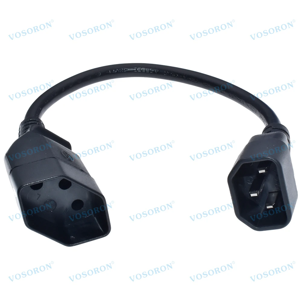 Switzerland Outlet Socket Power Cord , IEC 320 C14 Male to Swiss SEV1011 3Pin Female Socket Power Cable For UPS PDU,IT equipment