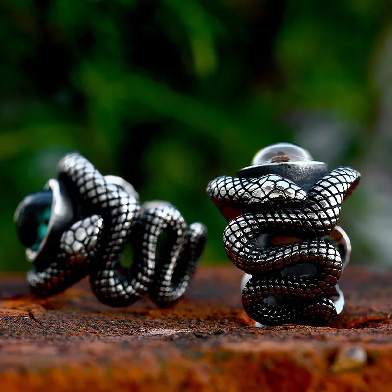 BEIER Stainless Steel Cool Snake The Eye of Hell ring For Man Unique Punk Ring Factory Wholesale Price Animal Jewelry BR8-849