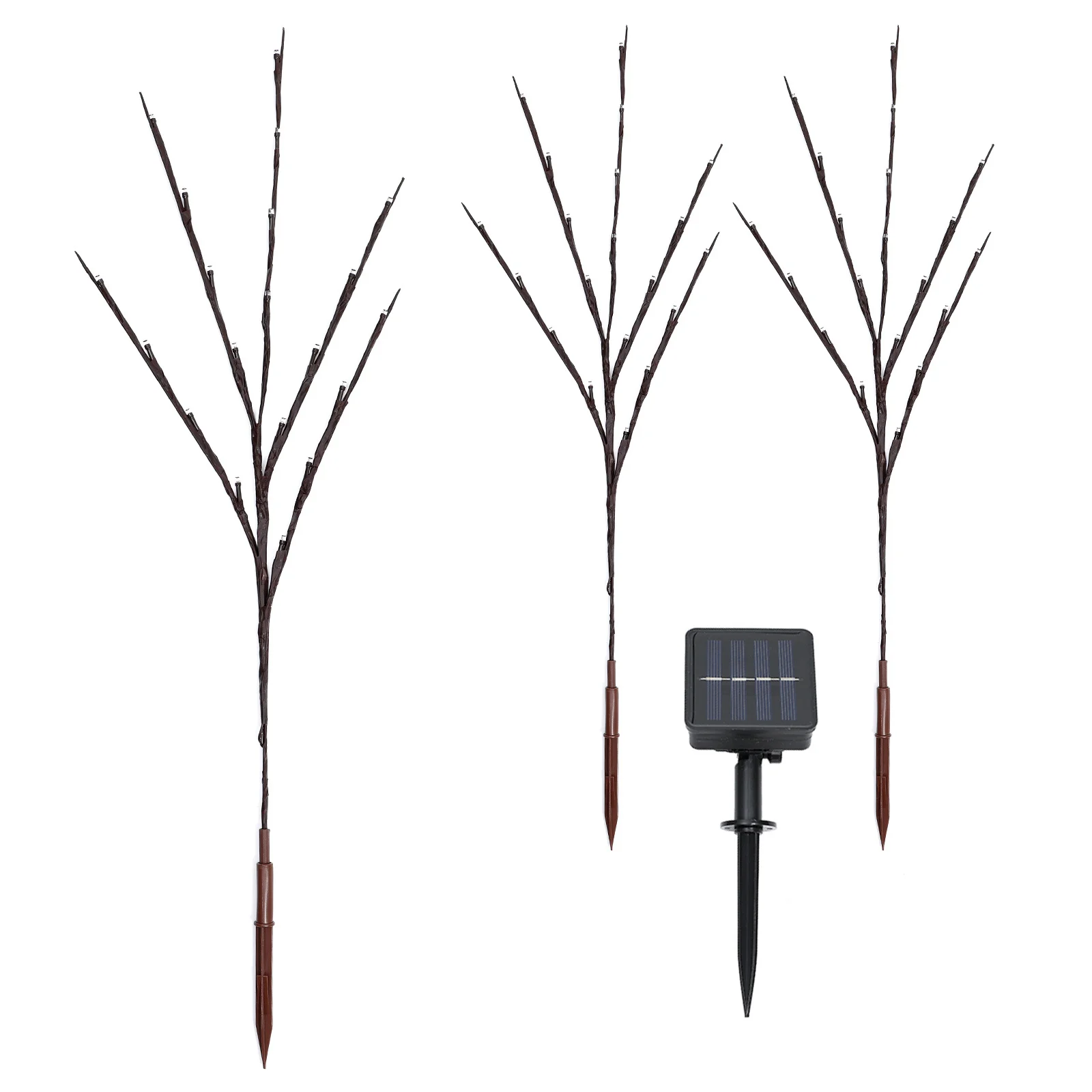 أضواء شجرة تعمل بالطاقة الشمسية بـ 60 لمبة LED، إضاءة دافئة بيضاء للمنزل وحفلات عيد الميلاد، أضواء زينة للأغصان